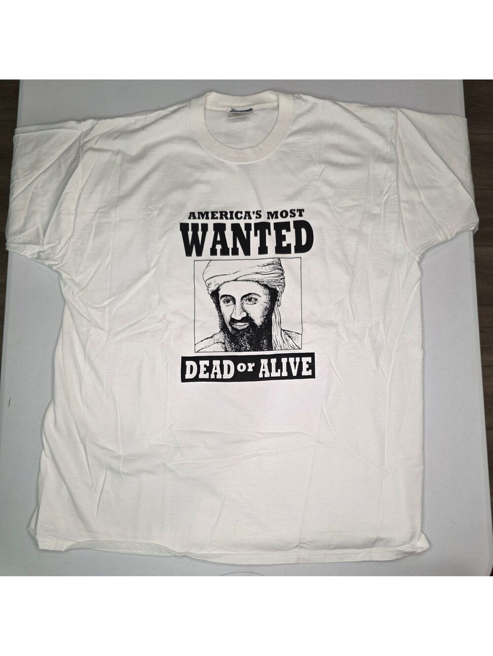 2000s Osama Bin Laden Dead Or Alive Tee
